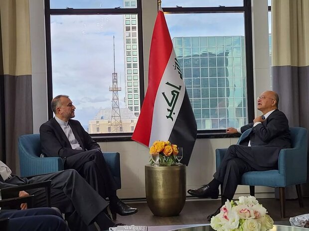 امیرعبداللهیان با رئیس‌جمهور عراق