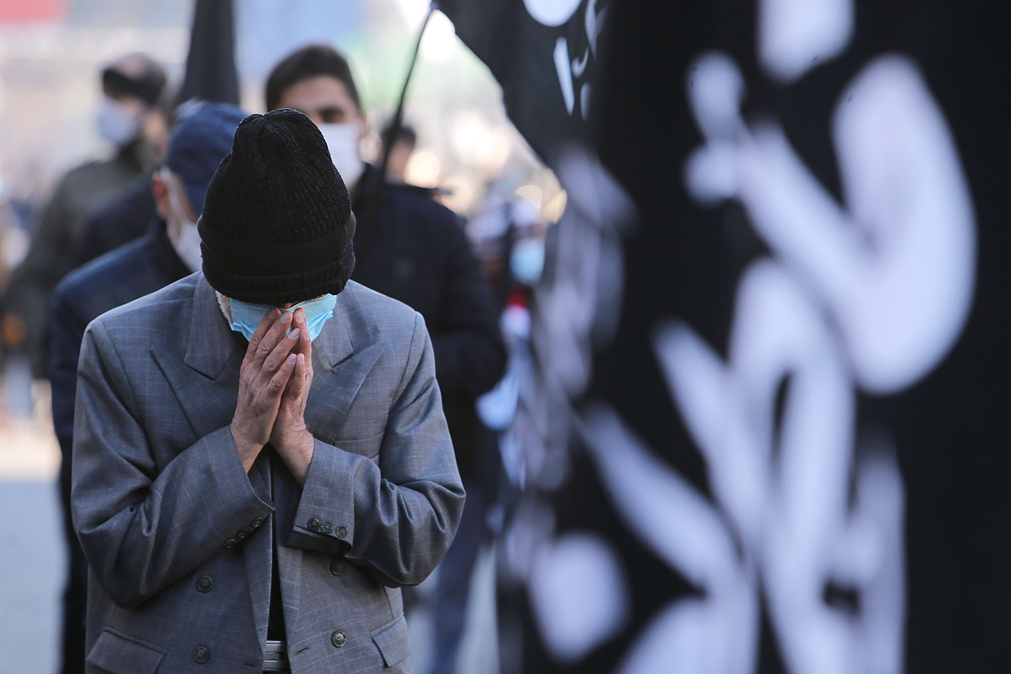 عزاداری شهادت حضرت زهرا(س) در میدان هفت تیر تهران
