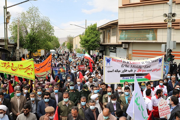 حضور دانشگاهیان دانشگاه آزاد در راهپیمایی روز قدس/شهرکرد