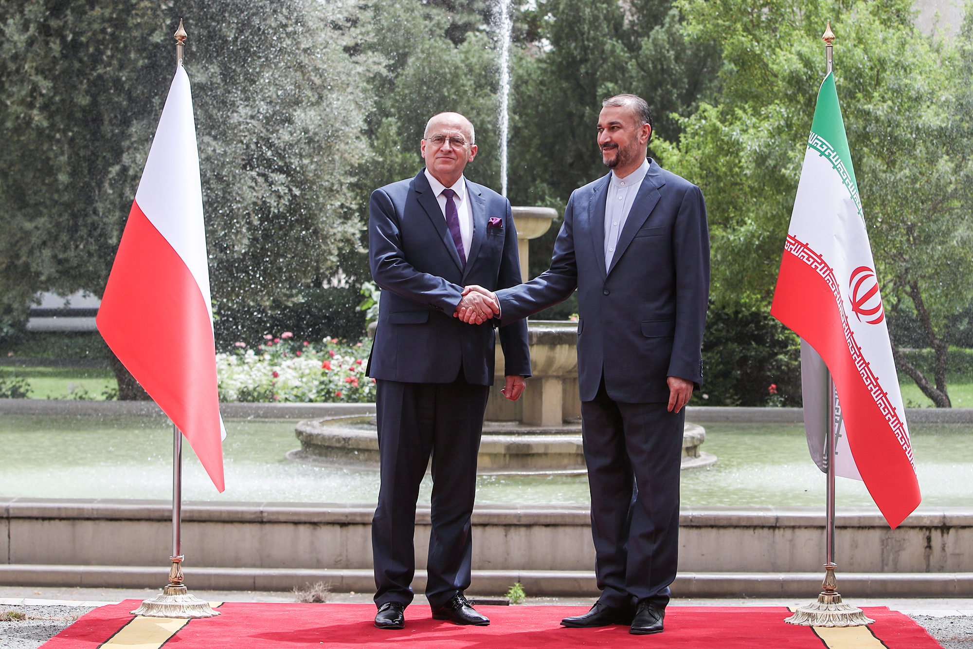 دیدار زبیگنیو رائو وزیر امور خارجه لهستان با حسین امیرعبداللهیان وزیر خارجه ایران