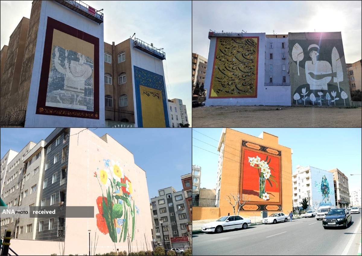 اجرای ۱۰ هزار متر مربع دیوارنگاری در سالانه بهارستان 