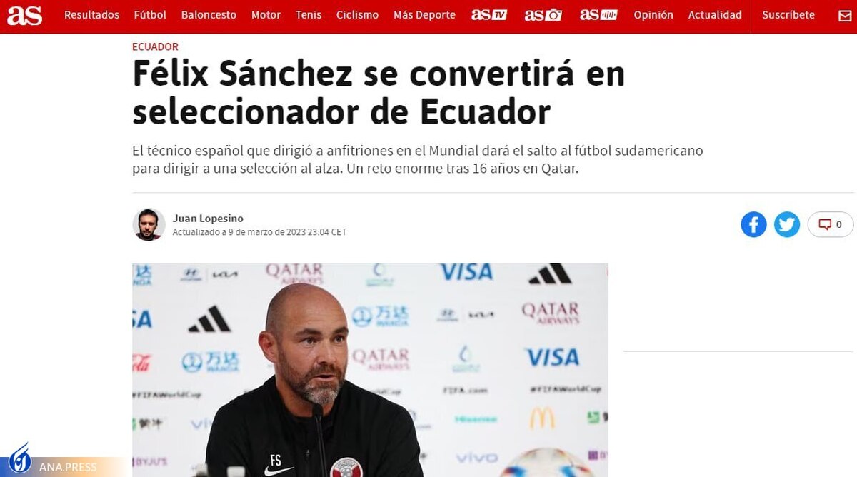 فیلیکس سانچز  با اکوادور توافق کرد  گزینه سرمربیگری تیم ملی ایران در آمریکای جنوبی؟