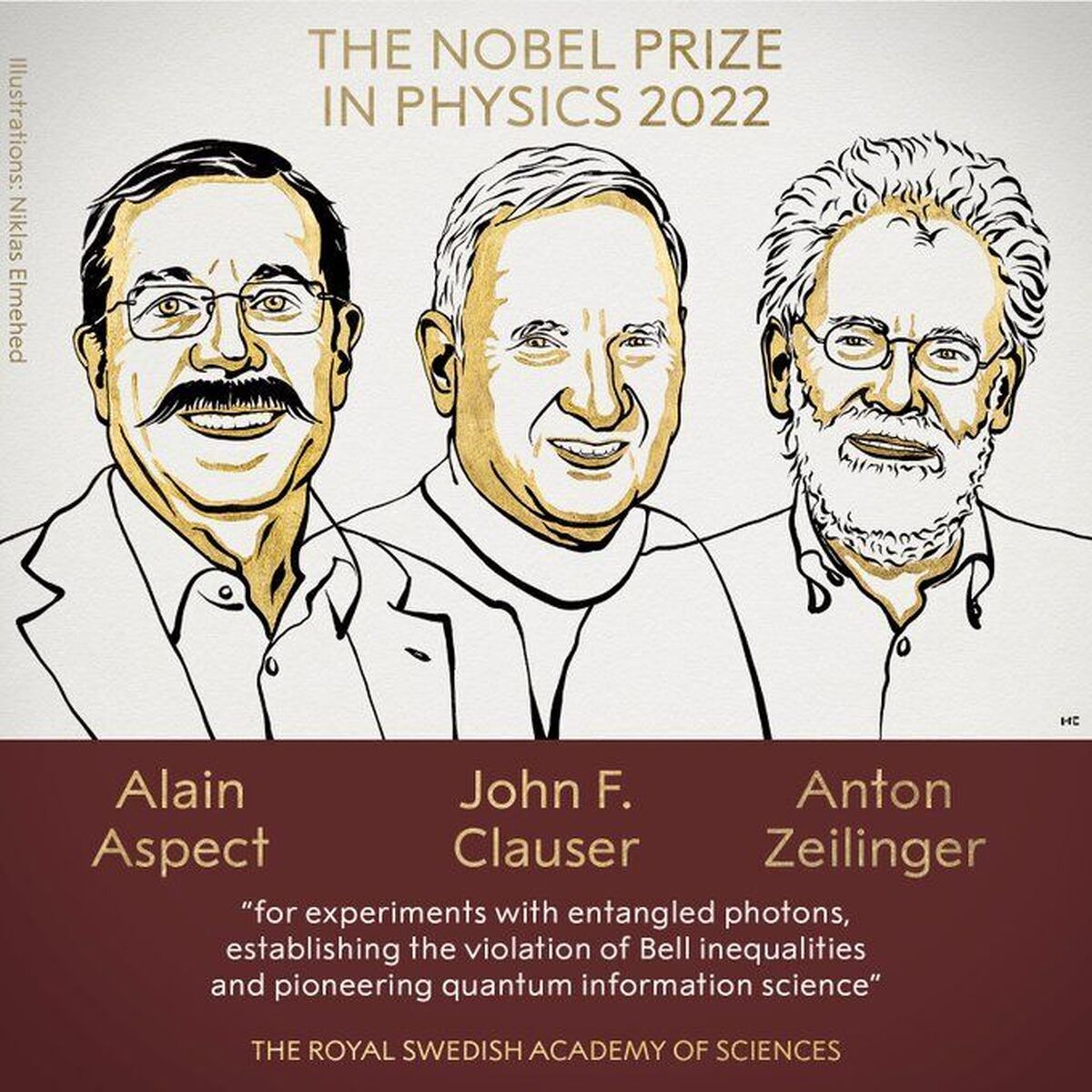 برندگان نوبل فیزیک ۲۰۲۲ معرفی شدند