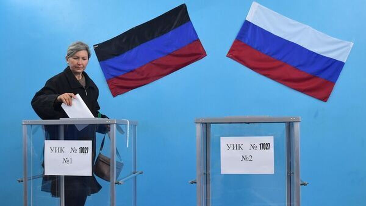 نتایج اولیه همه‌پرسی الحاق بخشی از اوکراین به روسیه: اکثریت ساکنان موافق هستند