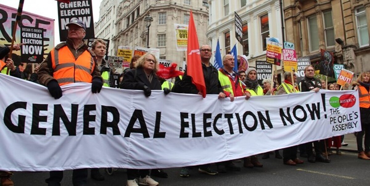 معترضان لندنی به خیابان‌ها آمدند + فیلم