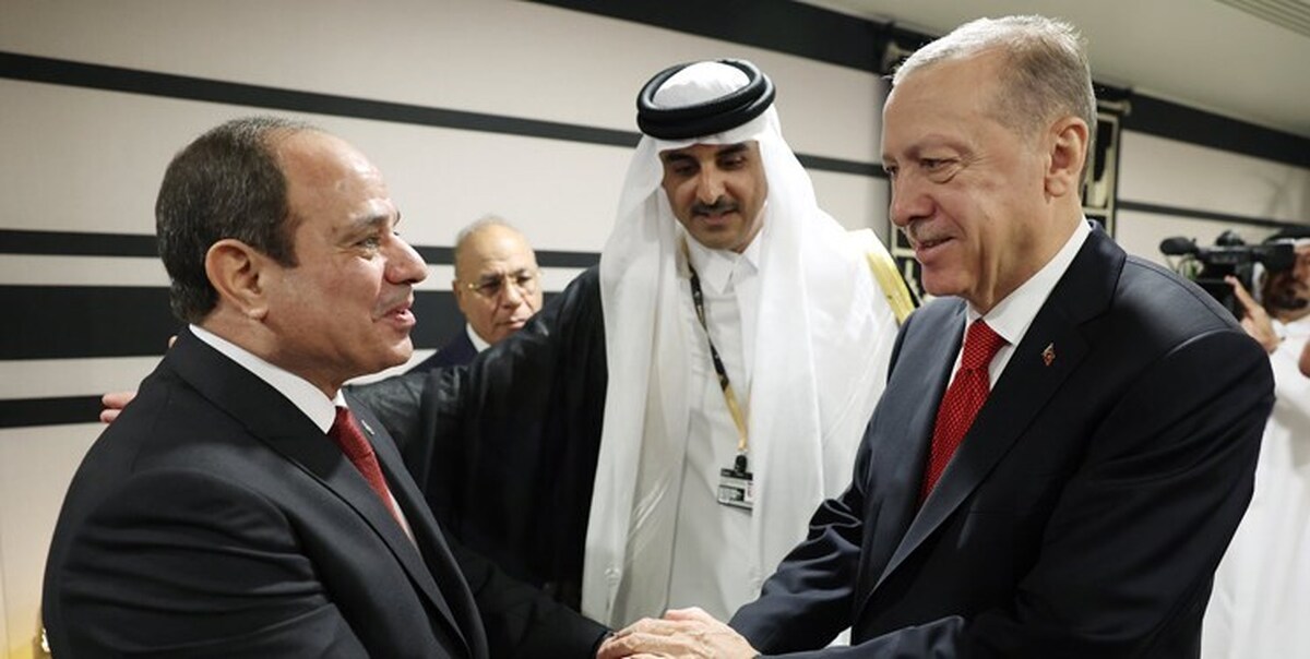 اردوغان و السیسی در دوحه دیدار کردند