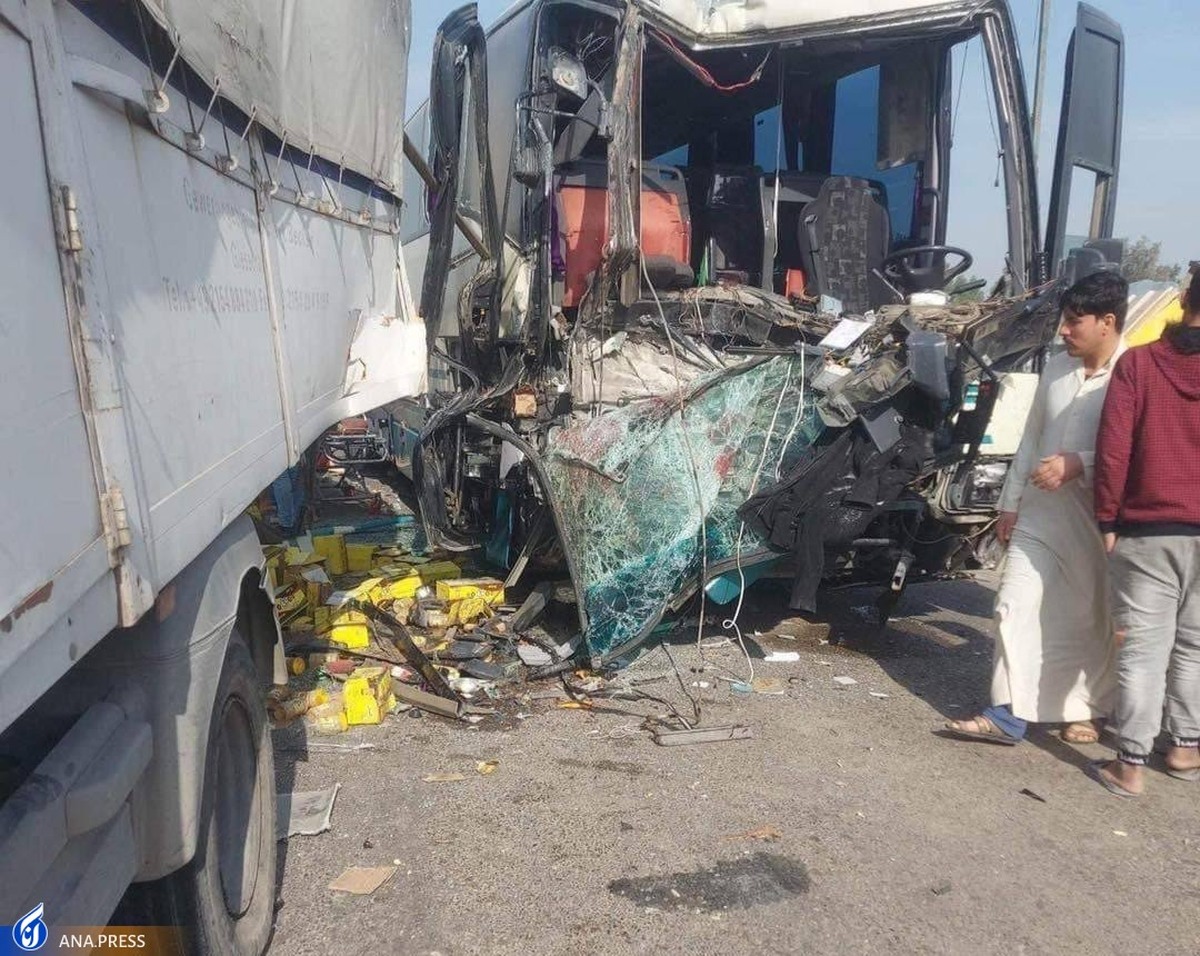 ۱۹ نفر در تصادف اتوبوس زائران ایرانی در نجف مصدوم شدند