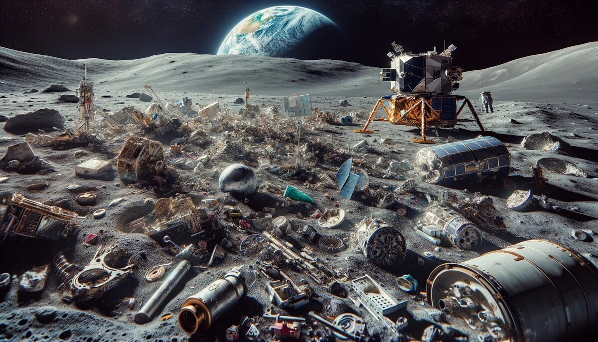 رد پای بشر در فضا/ چه کسی زباله‌‌های ماه را جمع می‌کند؟