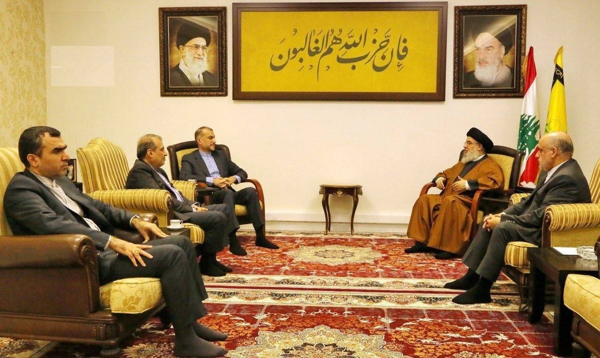 دیدار امیرعبداللهیان با سیدحسن نصرالله و نخست‌وزیر لبنان