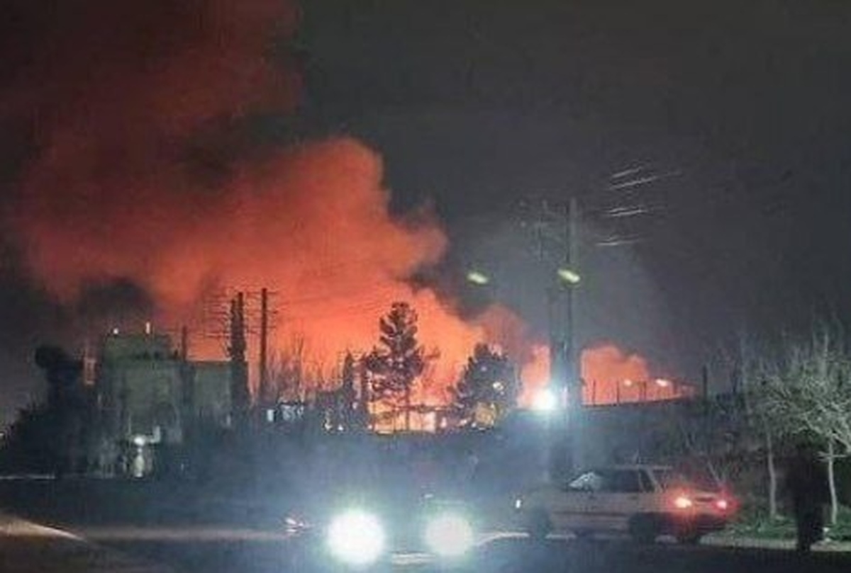 آتش‌سوزی شرکت تولیدکنندۀ حلال‌های شیمیایی در شهریار