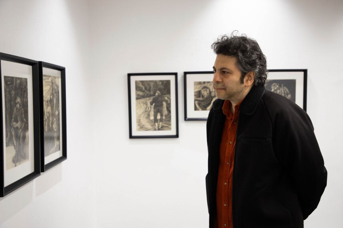 نمایشگاه نقاشی سیروس مقدم کلید خورد  علیرضا خمسه و احمد مهرانفر در افتتاحیه