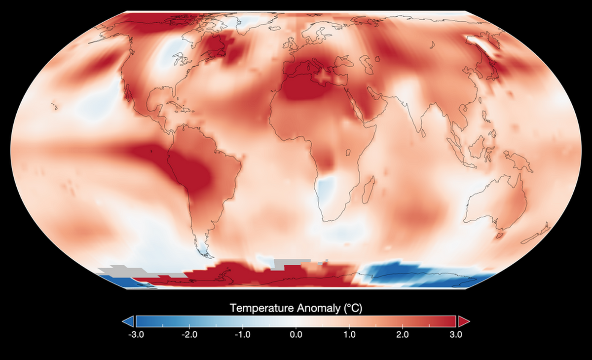 ناسا: ماه گذشته گرم‌ترین ماه زمین در بیش از ۱۰۰ سال اخیر بود