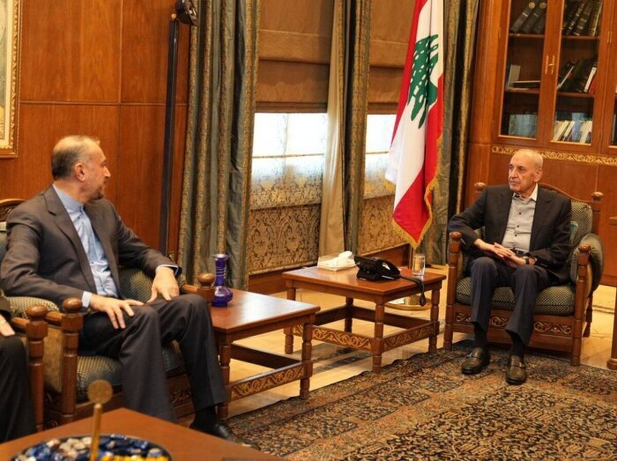 دیدار امیرعبداللهیان با رئیس پارلمان لبنان/ پیام قالیباف منتقل شد