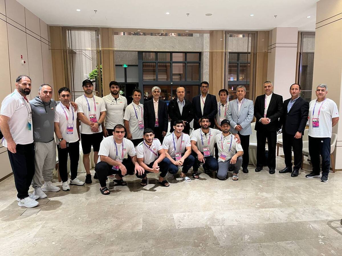 بازی‌های آسیایی هانگژو| دیدار وزیر ورزش و جوانان با اعضای تیم‌های ملی کشتی