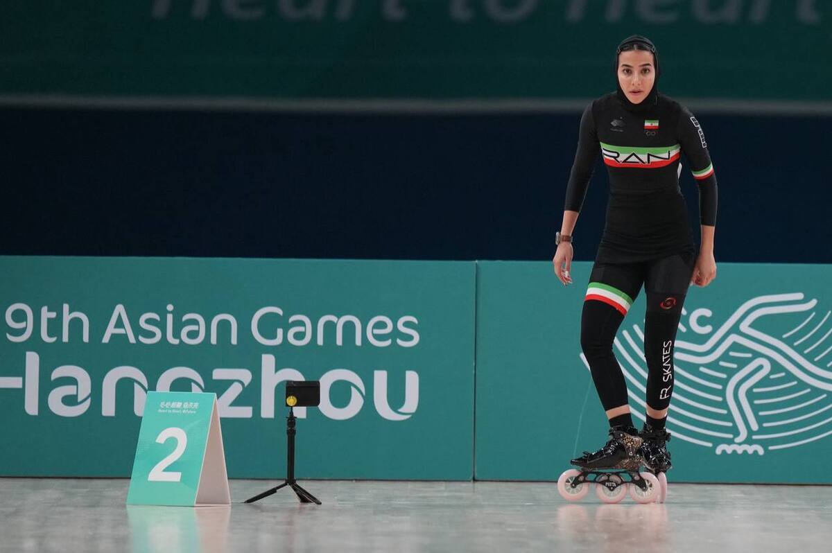 بازی‌های آسیایی هانگژو| ترانه احمدی به مدال نقره اسکیت‌فری استایل رسید
