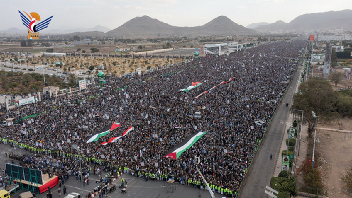 تجمع میلیونی یمنی‌ها در حمایت از مردم غزه؛ «فلسطین اولویت ماست» + فیلم